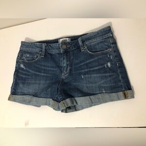 PAIGE Women's Size 28 Classic Blue Distressed Jean Shorts
